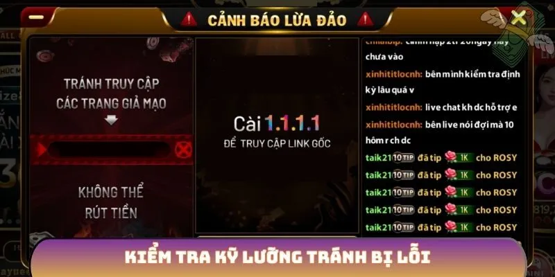 Kiểm tra kỹ lưỡng tránh bị lỗi