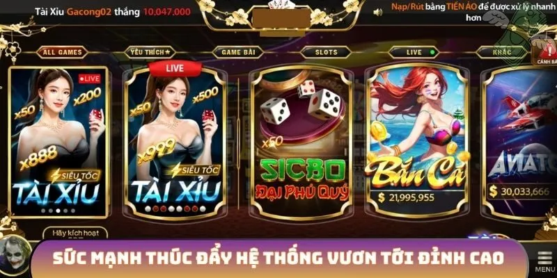 Sức mạnh thúc đẩy hệ thống vươn tới đỉnh cao