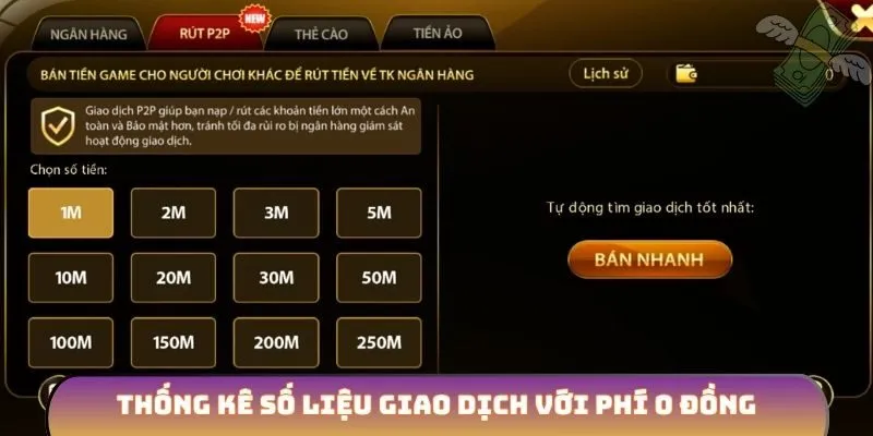 Thống kê số liệu giao dịch với phí 0 đồng